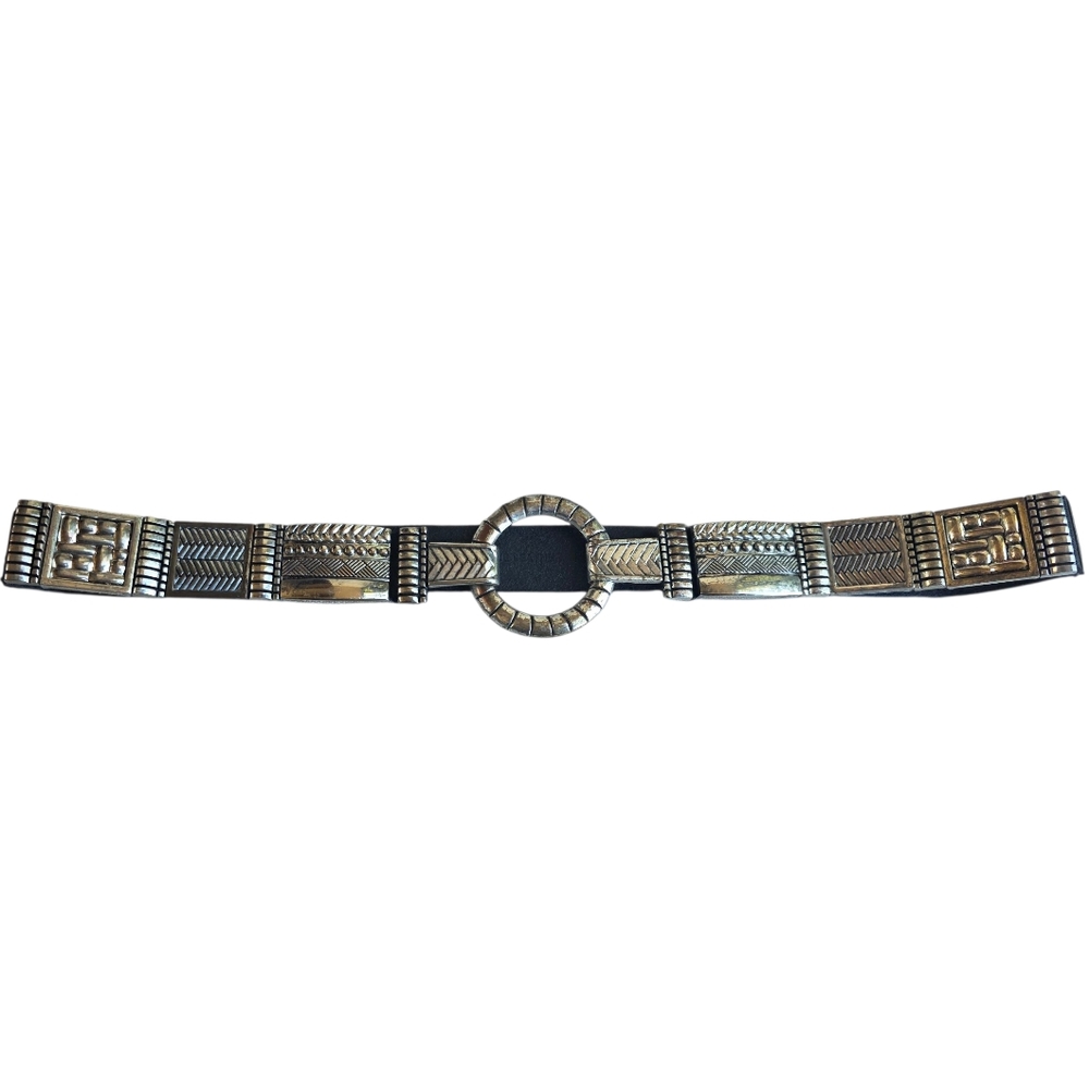 Chico's Leather & Metal Belt Size M